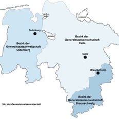 Bezirk der Generalstaatsanwaltschaften in Niedersachsen